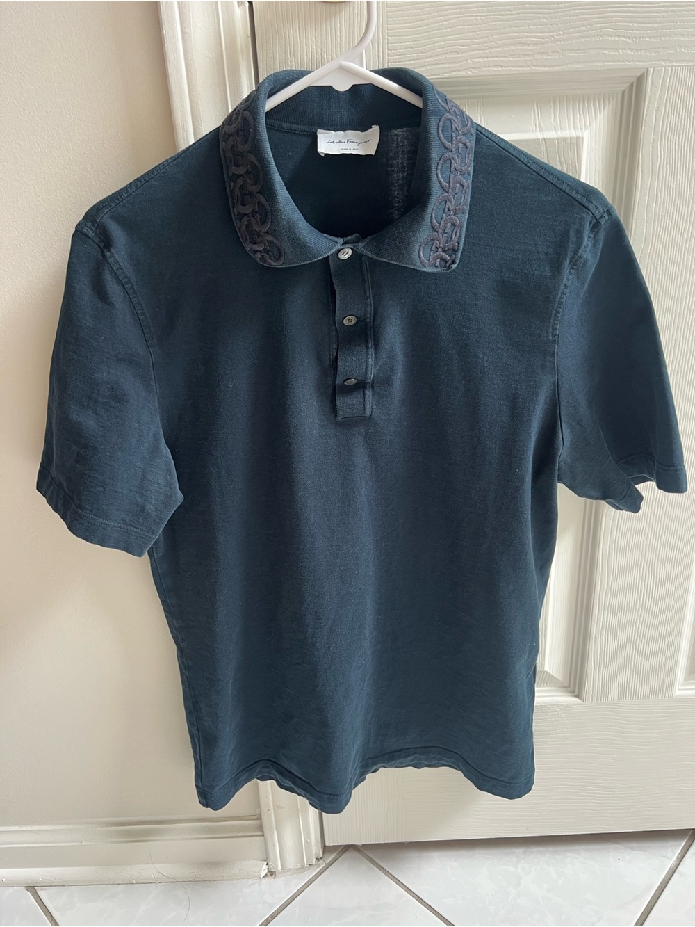 Salvatore Ferragamo Men Gancini Embroidered Collar Polo Shirt - Picture 3 of 9